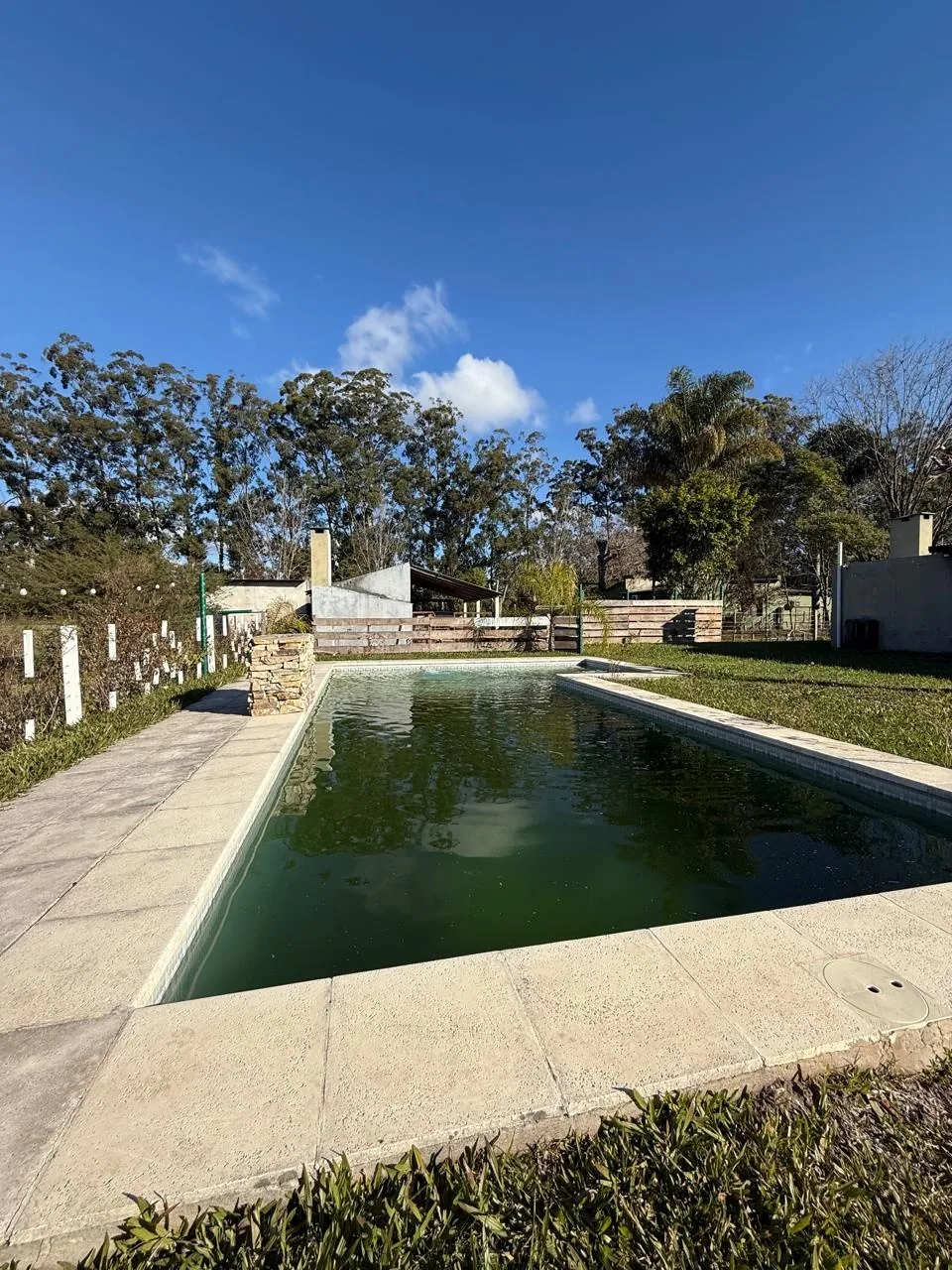 La piscina, en el patio trasero